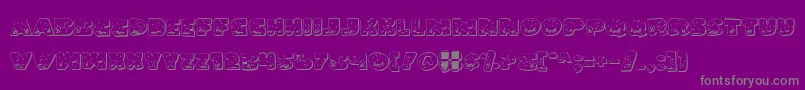 LandSharkOutlineGrunge-Schriftart – Graue Schriften auf violettem Hintergrund