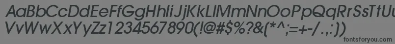 TrendexlightsskBoldItalic-Schriftart – Schwarze Schriften auf grauem Hintergrund