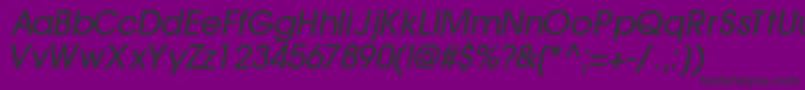 TrendexlightsskBoldItalic Font – Black Fonts on Purple Background