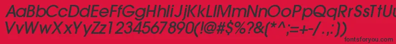 TrendexlightsskBoldItalic Font – Black Fonts on Red Background