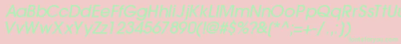 TrendexlightsskBoldItalic Font – Green Fonts on Pink Background