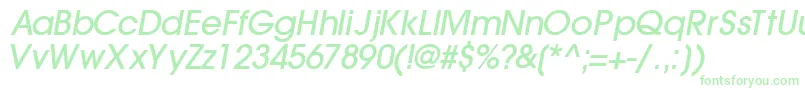 TrendexlightsskBoldItalic-Schriftart – Grüne Schriften
