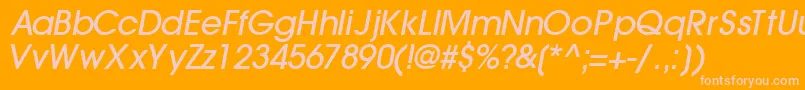 TrendexlightsskBoldItalic Font – Pink Fonts on Orange Background