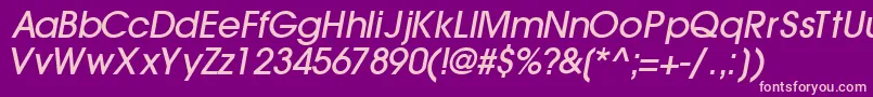 TrendexlightsskBoldItalic Font – Pink Fonts on Purple Background