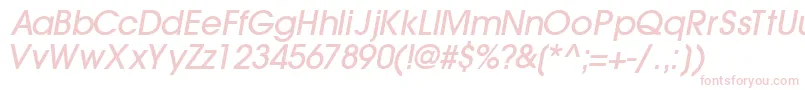 TrendexlightsskBoldItalic Font – Pink Fonts on White Background