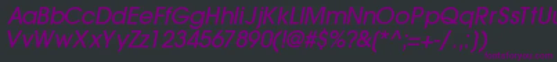TrendexlightsskBoldItalic Font – Purple Fonts on Black Background