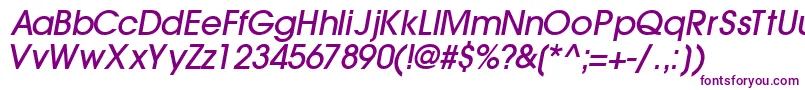 TrendexlightsskBoldItalic-Schriftart – Violette Schriften
