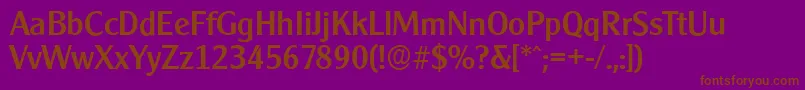 CleargothicserialMediumRegular-fontti – ruskeat fontit violetilla taustalla