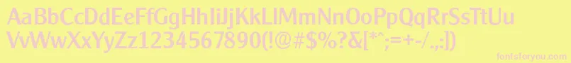 CleargothicserialMediumRegular Font – Pink Fonts on Yellow Background