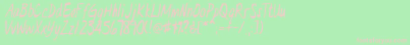 DrEveL Font – Pink Fonts on Green Background