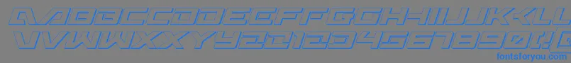 Wildcard313Dital-fontti – siniset fontit harmaalla taustalla