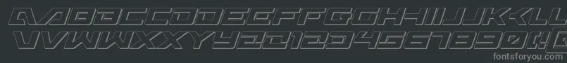 Wildcard313Dital-Schriftart – Graue Schriften auf schwarzem Hintergrund