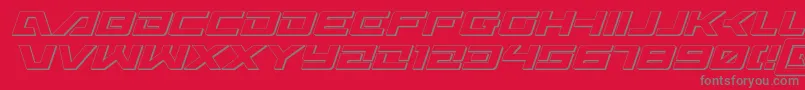Wildcard313Dital Font – Gray Fonts on Red Background