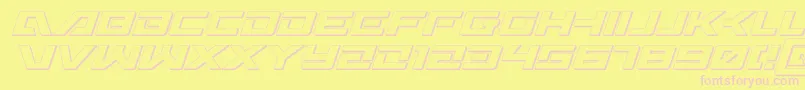 Wildcard313Dital Font – Pink Fonts on Yellow Background