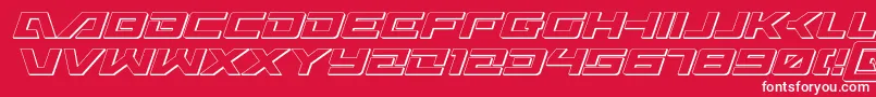 Wildcard313Dital Font – White Fonts on Red Background
