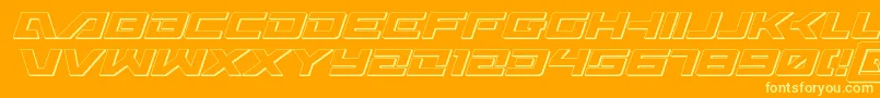 Lisätietoja Wildcard313Dital-fontista Wildcard313Dital-fontti – keltaiset fontit oranssilla taustalla