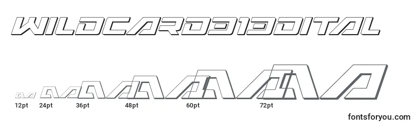 Wildcard313Dital Font Sizes