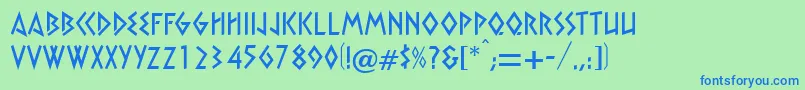 フォントXtra – 青い文字は緑の背景です。