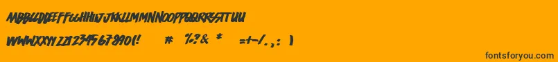 Шрифт Easycore – чёрные шрифты на оранжевом фоне