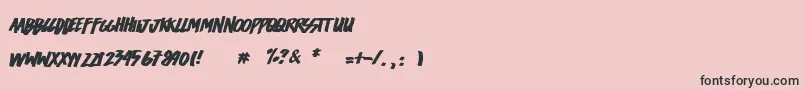 Шрифт Easycore – чёрные шрифты на розовом фоне