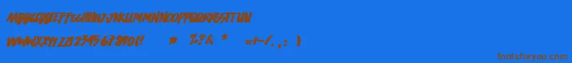 Шрифт Easycore – коричневые шрифты на синем фоне