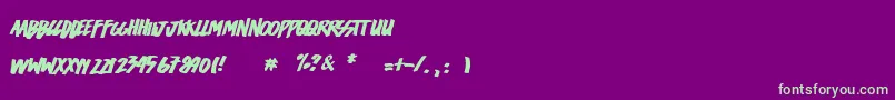 Easycore-fontti – vihreät fontit violetilla taustalla