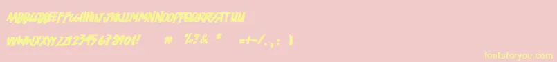 Easycore-Schriftart – Gelbe Schriften auf rosa Hintergrund