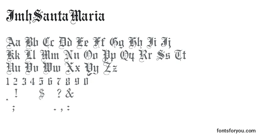 A fonte JmhSantaMaria (94456) – alfabeto, números, caracteres especiais