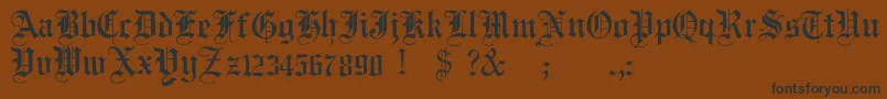 JmhSantaMaria Font – Black Fonts on Brown Background