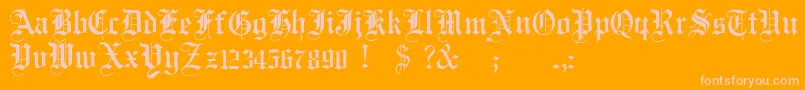 JmhSantaMaria Font – Pink Fonts on Orange Background