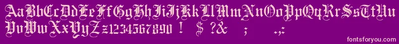 JmhSantaMaria Font – Pink Fonts on Purple Background