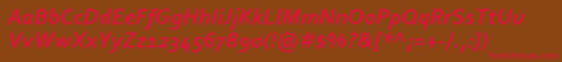 CorbelBoldItalic Font – Red Fonts on Brown Background