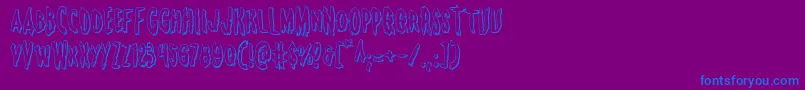 Weitere Informationen zur Monsterama3D-Schriftart Monsterama3D-Schriftart – Blaue Schriften auf violettem Hintergrund
