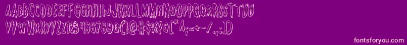 Monsterama3D Font – Pink Fonts on Purple Background