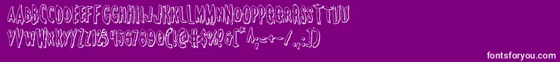 Monsterama3D Font – White Fonts on Purple Background