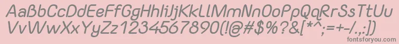 YaahowuBoldItalic Font – Gray Fonts on Pink Background