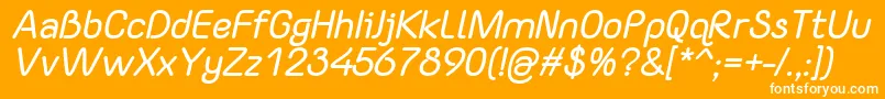 YaahowuBoldItalic Font – White Fonts on Orange Background