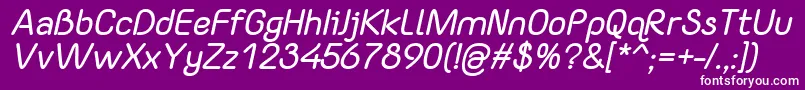 YaahowuBoldItalic Font – White Fonts on Purple Background