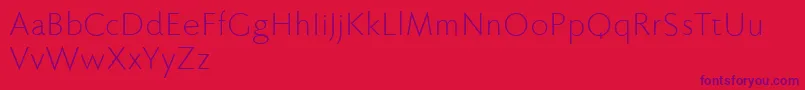 Fabersanspro45reduced-fontti – violetit fontit punaisella taustalla