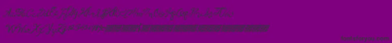 フォントFrenchpirates – 紫の背景に黒い文字
