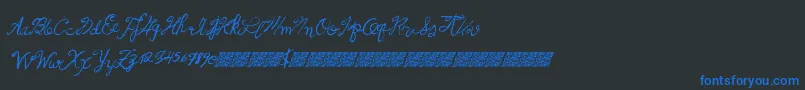Lisätietoja Frenchpirates-fontista Frenchpirates-fontti – siniset fontit mustalla taustalla