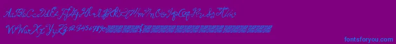 Frenchpirates Font – Blue Fonts on Purple Background