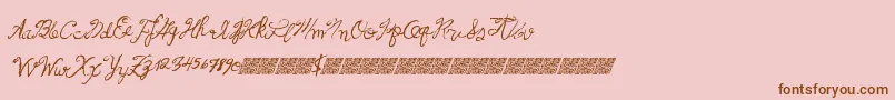 Frenchpirates Font – Brown Fonts on Pink Background