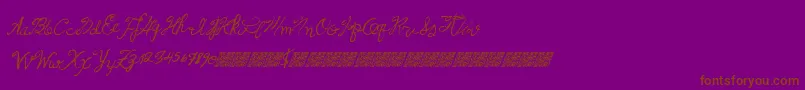フォントFrenchpirates – 紫色の背景に茶色のフォント