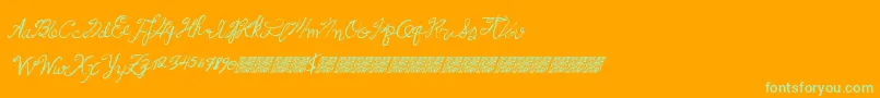 Frenchpirates Font – Green Fonts on Orange Background