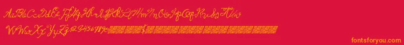 Frenchpirates Font – Orange Fonts on Red Background