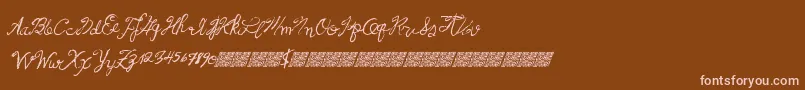 Шрифт Frenchpirates – розовые шрифты на коричневом фоне