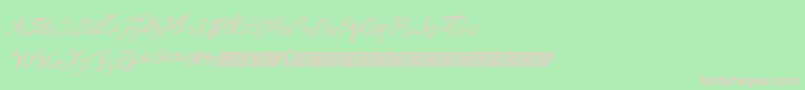 フォントFrenchpirates – 緑の背景にピンクのフォント