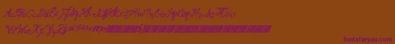 Frenchpirates Font – Purple Fonts on Brown Background