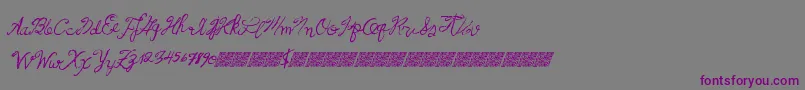 Frenchpirates-fontti – violetit fontit harmaalla taustalla
